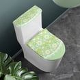 thumbnail image 2 of HELLHERO Butterfly and Daisy Pattern Polyester Fabric Toilet Seat Cover Set for Bathroom Merry Christmas Toilet Top Cover with Stretch 2 Pack, Holiday, 2 of 5