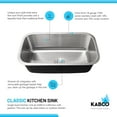 thumbnail image 3 of 32 Inch Stainless Steel 60/40 Double Unequal Bowl Classic Kitchen Sink, Extra Thick 18 Gauge Undermount Rust Resistant, Sound and Heatproof Sink, Sink Only, 3 of 16