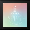 thumbnail image 2 of Braun Studio 15x15 Black Modern Framed Museum Art Print Titled - Et la vie sourit, 2 of 5