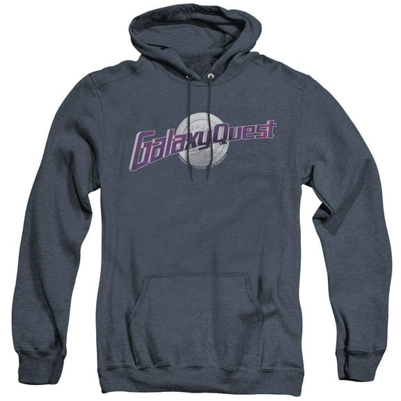 Galaxy Quest Logo Adult Heather Hoodie Sweatshirt Navy