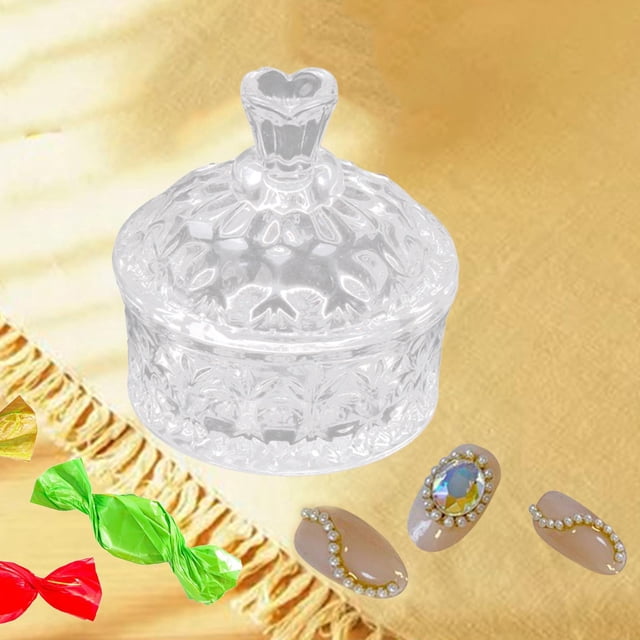 Tazón de polvo para uñas, , DIY, Mini arte de uñas, , soporte de monómero, tarro para atención de manicura, dibujo en - 06 06 Transparente