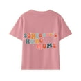 thumbnail image 4 of Odeerbi 3-14Y Kids Boys Girls Solid Color Cotton T-shirt Summer Toddler Comfortable Solid Color Print Short Sleeve Cotton Tops Baby Clothes Hot Pink, 4 of 5