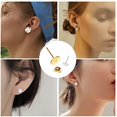 thumbnail image 4 of Pendientes de metal en blanco Foohvr con cierres de mariposa y goma transparente 1420 piezas, 4 of 4