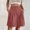 Pink, variant on ZZwxWA Shorts for Women Knee Length Casual Summer 2025 Trendy Elastic Wide Leg Short with Pockets Outdoor Button Pants Solid High Waist Versatile