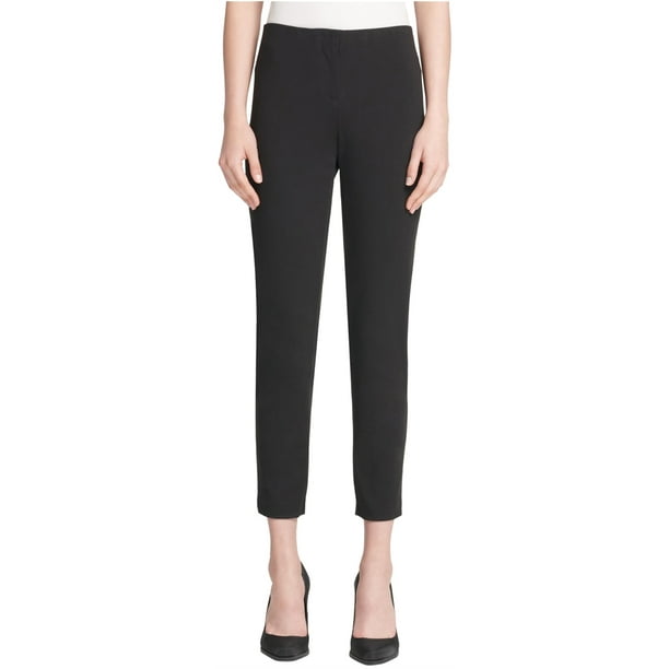 DKNY Womens Pinstriped Casual Trouser Pants, Black, 14