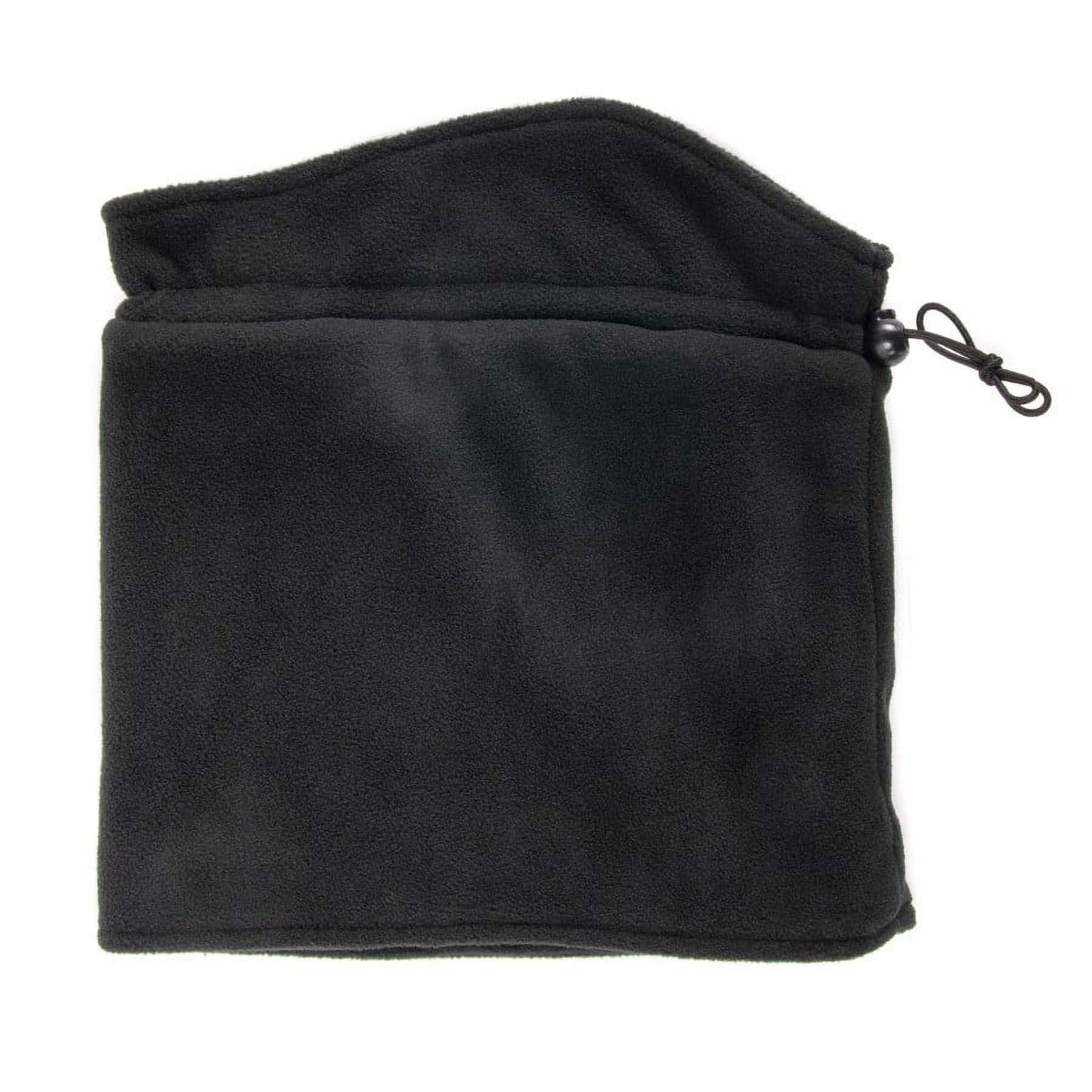 Quietwear Unisex Fleece Neck Gaiter, Black, One Size Fits Most