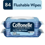 Cottonelle Ultra Fresh Flushable Wipes, 2 Flip-Top Packs