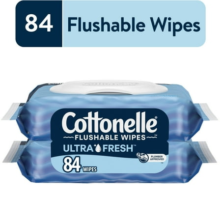 Cottonelle Ultra Fresh Flushable Wet Wipes 2 Flip-Top Packs