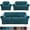 Blue, variant on Velvet Plush Sofa Covers, Armhair Loveseat Couch Slipcover with Separate Cushion Cover (Camel, For 3-Seater Sofa)