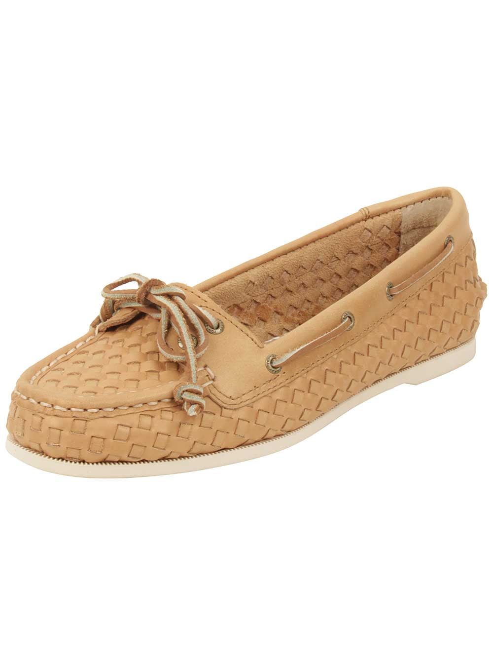 Sperry Womens Audrey Boat Shoes in Gold 