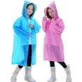 thumbnail image 5 of Lot de 2 Imperméables pour Enfants, Ponchos de Pluie Réutilisables avec Capuchon et Manches Imperméables pour Garçons et Filles, 5 of 5