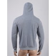 thumbnail image 3 of Hansber Men's Casual Hoodies Sweatshirt Long Sleeve Lightweight Hooded with Face Cover Mask Active Gray 3XL, 3 of 6