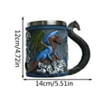 thumbnail image 3 of Black Viking Mug Steins Viking Mug Stainless Coffee Cup Ideal Gift Mugs for Men Coffee Lovers Collector Themed Party Bar Decoration - C, 3 of 7