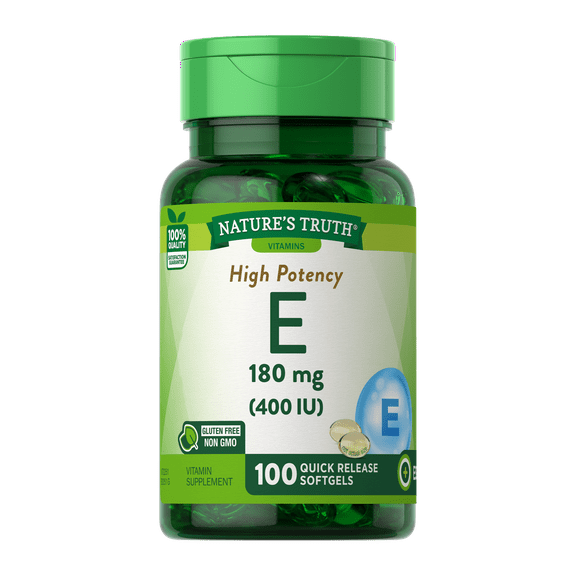 Nature's Truth High Potency Vitamin E 400 IU Quick Release, 100ct, 5-Pack
