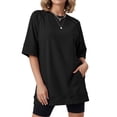 thumbnail image 2 of MOYIKO Oversized T Shirts for Women with Pockets 3/4 Sleeve Summer Tops Loose Fit Y2K Fashion Tees, 2 of 7