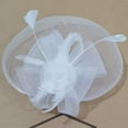 thumbnail image 5 of D-GROEE Fascinator Hat for Women,Tea Party Fascinator Hat Elegant Feather Veil Mesh Retro Hat Feather Fascinator for Cocktail Wedding, 5 of 8