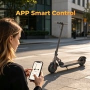 iScooter Foldable Electric Scooter for Teen Adult,500W Peak,19Miles,8.5 Solid Tires Commuter E-Scooter with APP & Cruise Control
