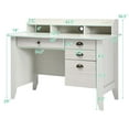 thumbnail image 3 of Giantex Vintage Computer Desk, Home Office Computer Table, Spacious Wooden Executive Writing Study Desk, White, 3 of 5