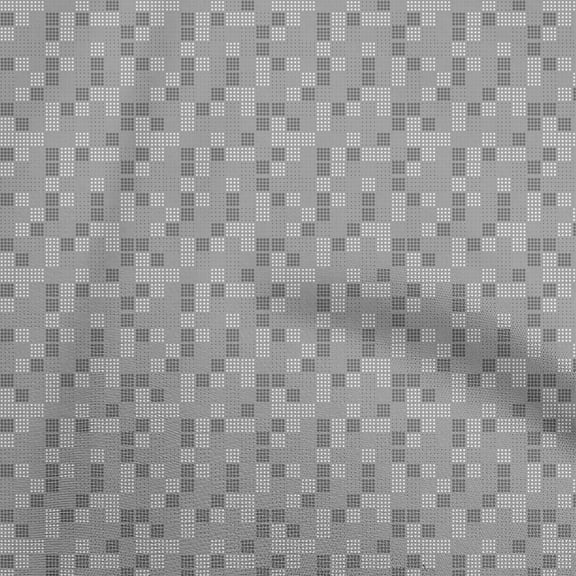oneOone Polyester Spandex Gray Fabric Geometric Diy Clothing Quilting Fabric Print Fabric By Yard 56 Inch Wide