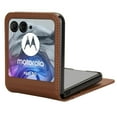 thumbnail image 2 of Decase for Motorola Moto Razr 50 2024 Wallet Case with Card Holder, Hard PC + PU Leather Wallet Case,4 Card Slots,Slim Fit Full Body Protective Phone Case Cover for Motorola Razr 50 2024,Brown, 2 of 4