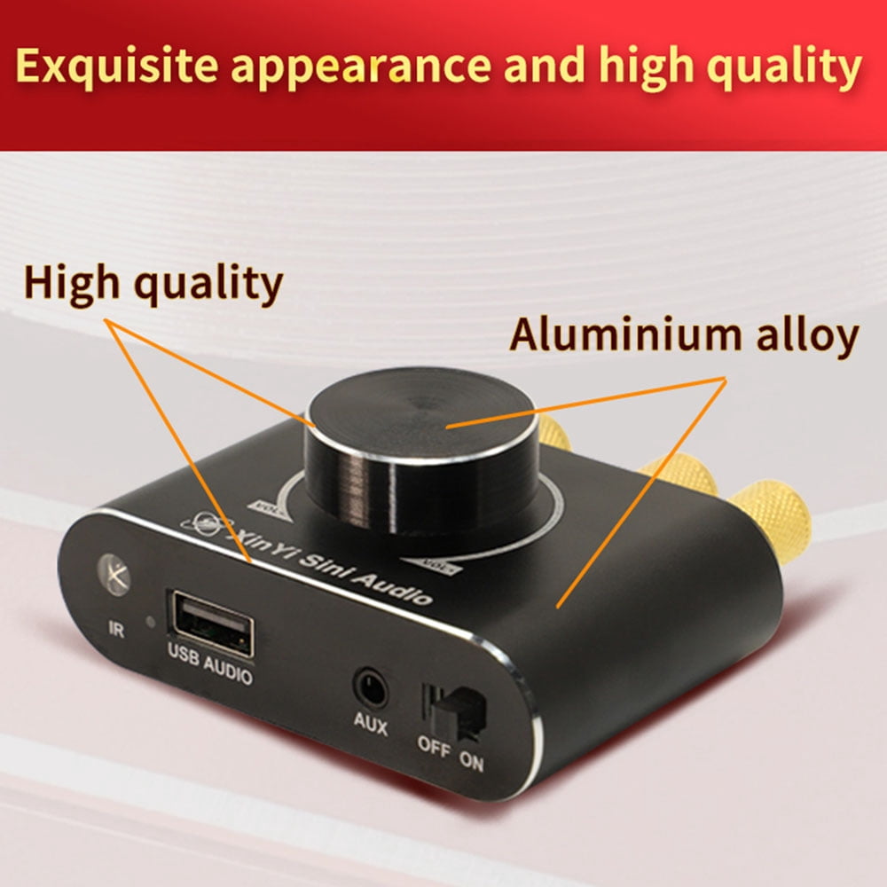 Sound 50W+50W BT 5.1 Wireless Audio Power Amplifier Portable Sound Amplifier Speaker Amp for Car and Home