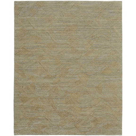 Feizy Taunton Transitional Abstract, Gold/Gray, 2' x 3' Accent Rug Sheen Handmade Casual Design Carpet for Living Dining Bed Room