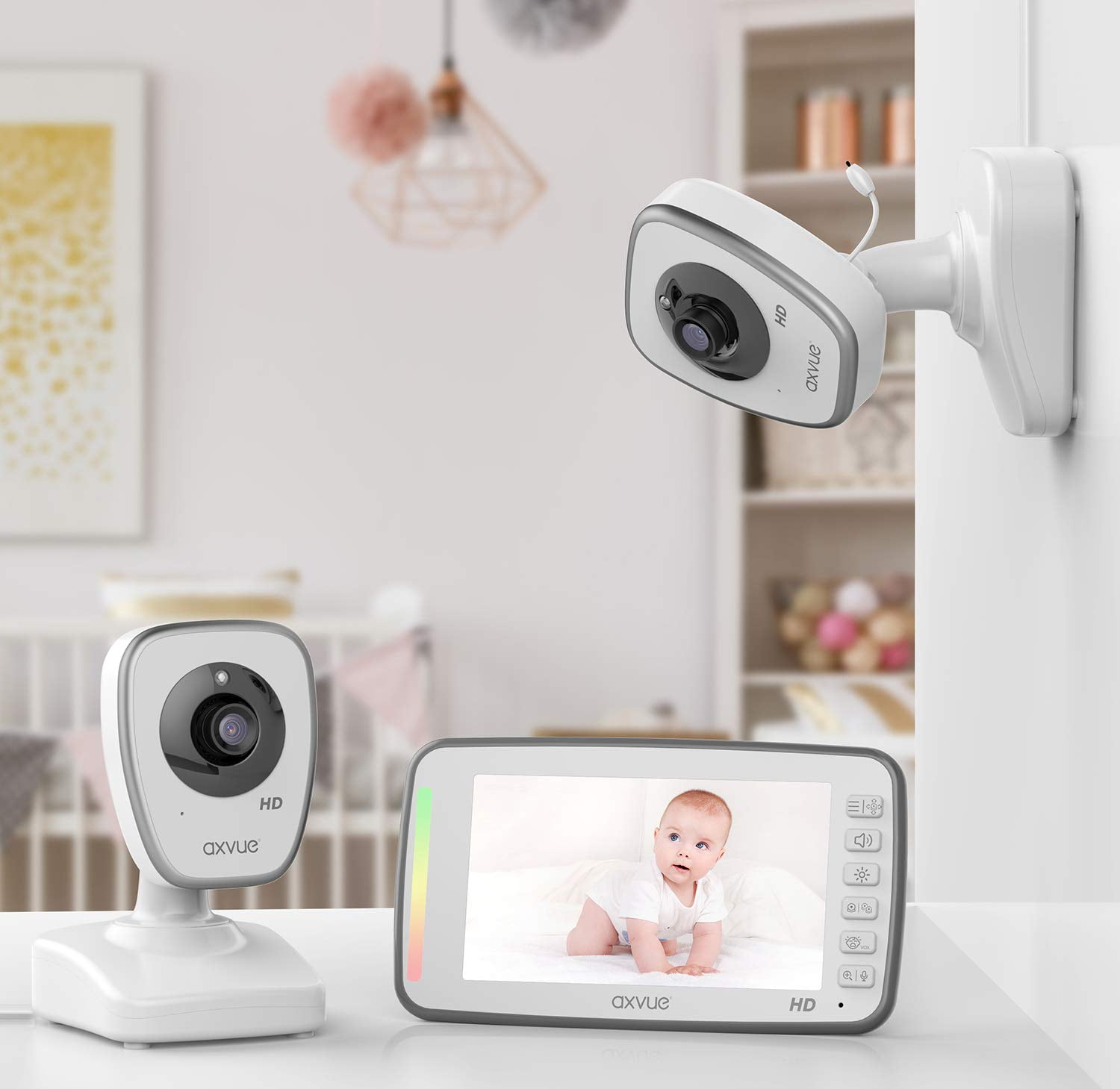 Axvue A1HD Video Baby Monitor 720P Full HD 5.0" IPS Screen + 2 Camera™