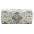 thumbnail image 4 of HomePop Banc de Rangement Décoratif en Tissu de Style Transitionnel, Grand Format, Bleu Vieilli, 4 of 10