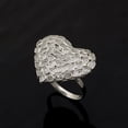 thumbnail image 2 of Mooneye 3.00 CTW Natural Diamond Polki 925 Sterling Silver Women Valentines Day Gifts Heart Ring, 2 of 4