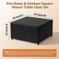 thumbnail image 4 of Agricasst Square Patio Furniture Cover, Waterproof Outdoor Furniture Covers with 4 Adjustable Buckles & 2 Drawstring, UV Resistant, Windproof Patio Table Cover, Chair Cover for Garden, 49x49x29Inch, 4 of 11