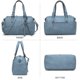 thumbnail image 2 of Bolso Dasein de piel vegana suave para mujer, color azul claro, 2 of 6