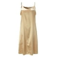 thumbnail image 4 of iHPH7 Nightgowns for Women, Cami Nightgowns for Women, Satin Nightgowns for Women, Long Nightgowns for Women, Summer Nightgowns for Women, Rose Gold XXL, 4 of 5