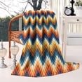 thumbnail image 2 of Orange Geometric Pattern Blanket,Comfortable Soft Flannel Throw Blanket,All Season,Warm Lightweight Blankets for Sofa Bed Couch Living Room Chair,50"x60", 2 of 4