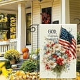 thumbnail image 6 of Patriotic American Garden Flag 12x18 Inch Double Sided - All Weather Stars & Stripes Outdoor Decor for Fall Porch, Seasonal Yard Banner with Flowers, 6 of 10
