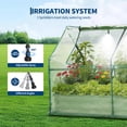 thumbnail image 5 of Raised Garden Bed Kit with Pitched Roof Greenhouse Cover & Irrigation, 3-in-1 Metal Planter Box with Self-Watering System & Insect Mesh, Outdoor Raised Bed for Vegetables Flowers, 5 of 8