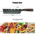 thumbnail image 3 of 7 Inch Vegetable Cleaver Knife, High Carbon Stainless Steel Kitchen Cooking Knife with Ergonomic Handle, Full Tang Meat Cutting Knife with Sheath for Kitchen, 3 of 9