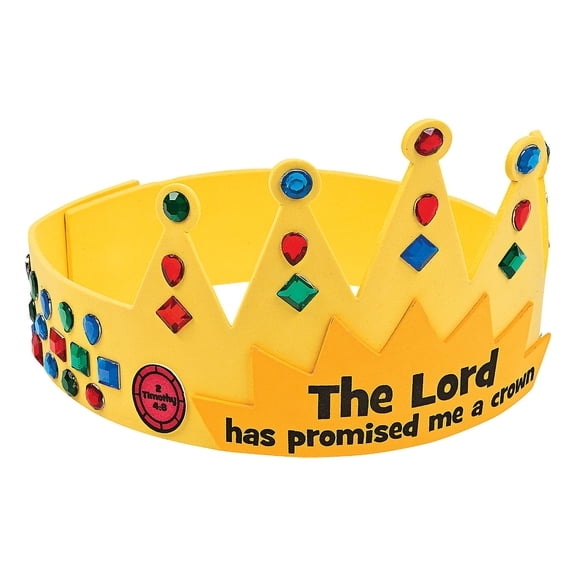 God Has Promised Me a Crown Craft Kit, Makes 12, Craft Kits, Party Supplies, 12 Pieces