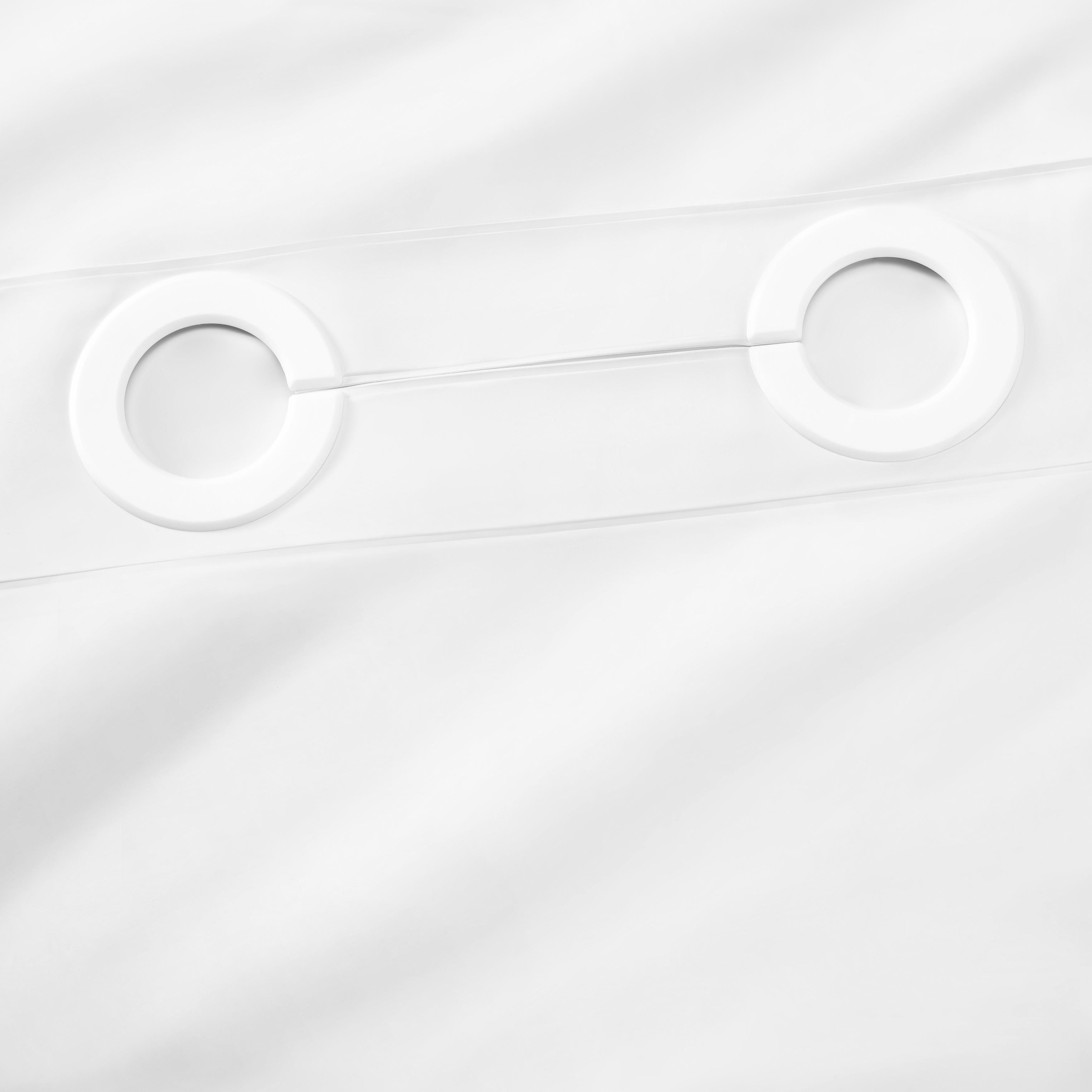 Whitmor No Hook Split Ring Vinyl Shower Curtain, 71" x 74"