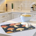 thumbnail image 6 of Yayeee Dish Drying Mat for Kitchen Counter Ultra Absorbent Easy Clean Pad 18x16", Black Mushroom Pattern, 6 of 7