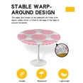 thumbnail image 2 of Round Tablecloth with Elastic Pink Gray Flower Hydrangea Waterproof Stain-proof Table Cover Wipeable Fitted Table Cloths for 55"-60" Round Tables Dining Kitchen, 2 of 6