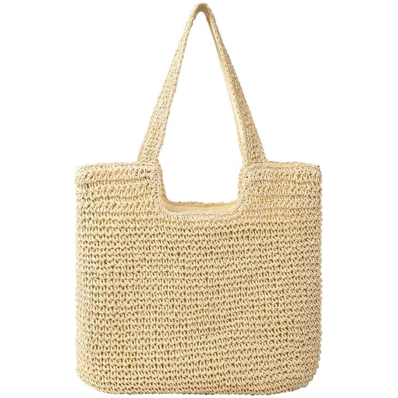 Gmdisc Straw Beach Tote Bag for Women,Summer Boho Woven Bags Rattan Shoulder Handbags