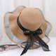 thumbnail image 2 of DONGYUN001-Sombrero de ala ancha flexible para mujer, gorra de paja, informal, floral, Panamá, vacaciones al aire libre, playa, Verano Fivean unisex, 2 of 2