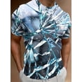 3D summer new broken glass pattern short sleeve digital printing design ...