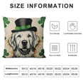 thumbnail image 6 of Nawypu St Patricks Day Pillow Covers Golden Retriever Throw Pillowcase Dog Living Room Sofa Pillowcase Dog St. Patrick's Day Home Decorations 2pc, 6 of 6