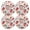 Pink, variant on Ryvnso Glass and Strawberry Round Plate Mats Dining Table Placemat Set of 4 for Holiday Decoration