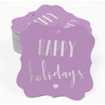 thumbnail image 2 of Inkdotpot Real Silver Foil Bracket Shape Paper Hang Tags Happy Holiday Favor Tags Pack Of 100, 2 of 6