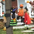 thumbnail image 3 of Crashing Witch Into Tree with Broom 37" Climbing Witch Halloween Hanging Decoration, Flying Witch Outside or House Prop Decor Tree Yard Patio Porch Garden for Kids Home Party Decoration(Black+ Green), 3 of 12