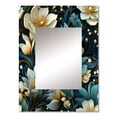 thumbnail image 2 of Designart "Vineyard Grace In Green And Beige I" Floral Wall Mirror, Printed Green Wall Mirror, Traditional Bathroom Wall Mirror, Decorative Floral Mirror - 24x32 Inch, 2 of 5