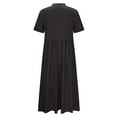 thumbnail image 5 of Weiqiqre Casual Dresses for Women Short Sleeve V Neck Swing Dress Flowy Tiered Maxi Beach Sundress with Pockets, 5 of 7