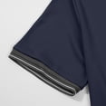 thumbnail image 6 of VgaVtl Short Sleeve Polo Shirts for Men Summer Striped Business Everyday Button Collared Casual Mens Shirts, 6 of 9